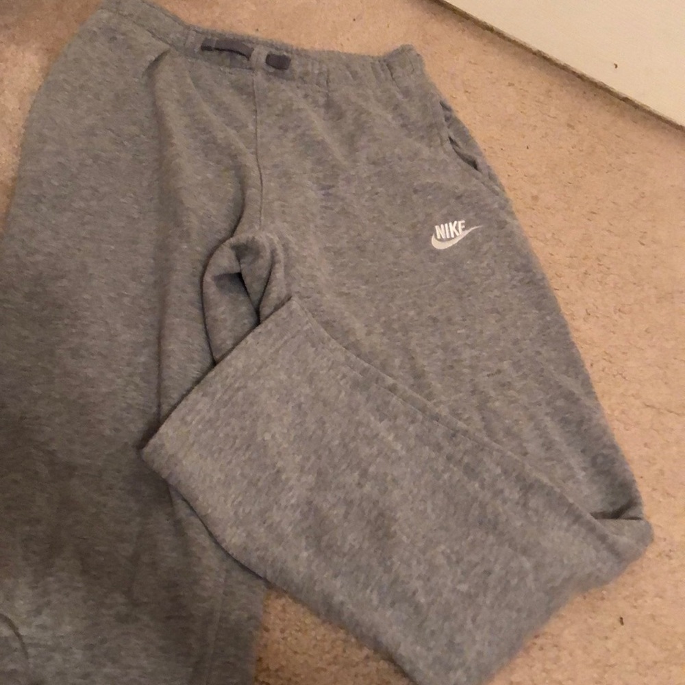 Grey Nike sweatpants